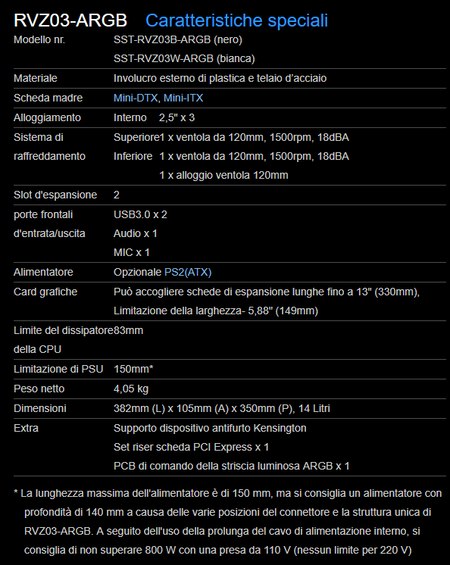 SilverStone RVZ03 ARGB SPEC